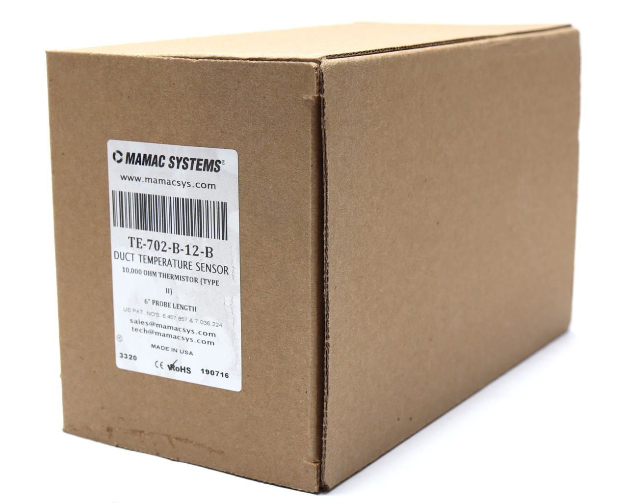 MAMAC Systems TE-702-B-12-B 10K Type II Temperature Sensor