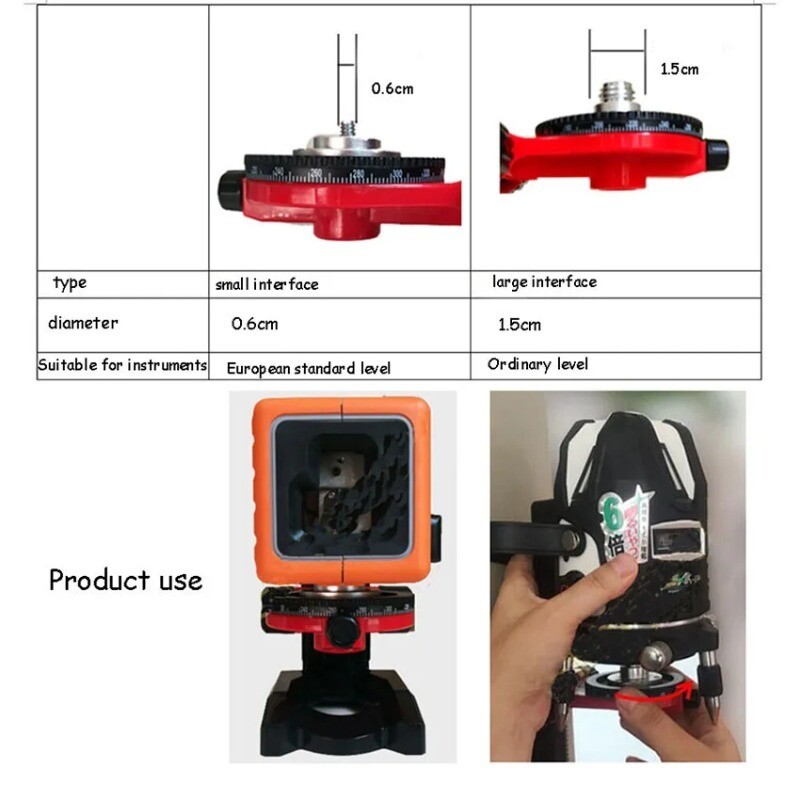 1/4 Interface L-type Ceiling Special Base Laser Level Magnetic Extension New