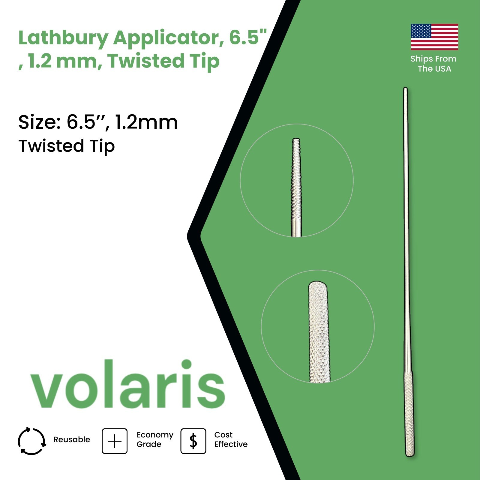 Lathbury Applicator, 6.5", 1.2 mm, Twisted Tip