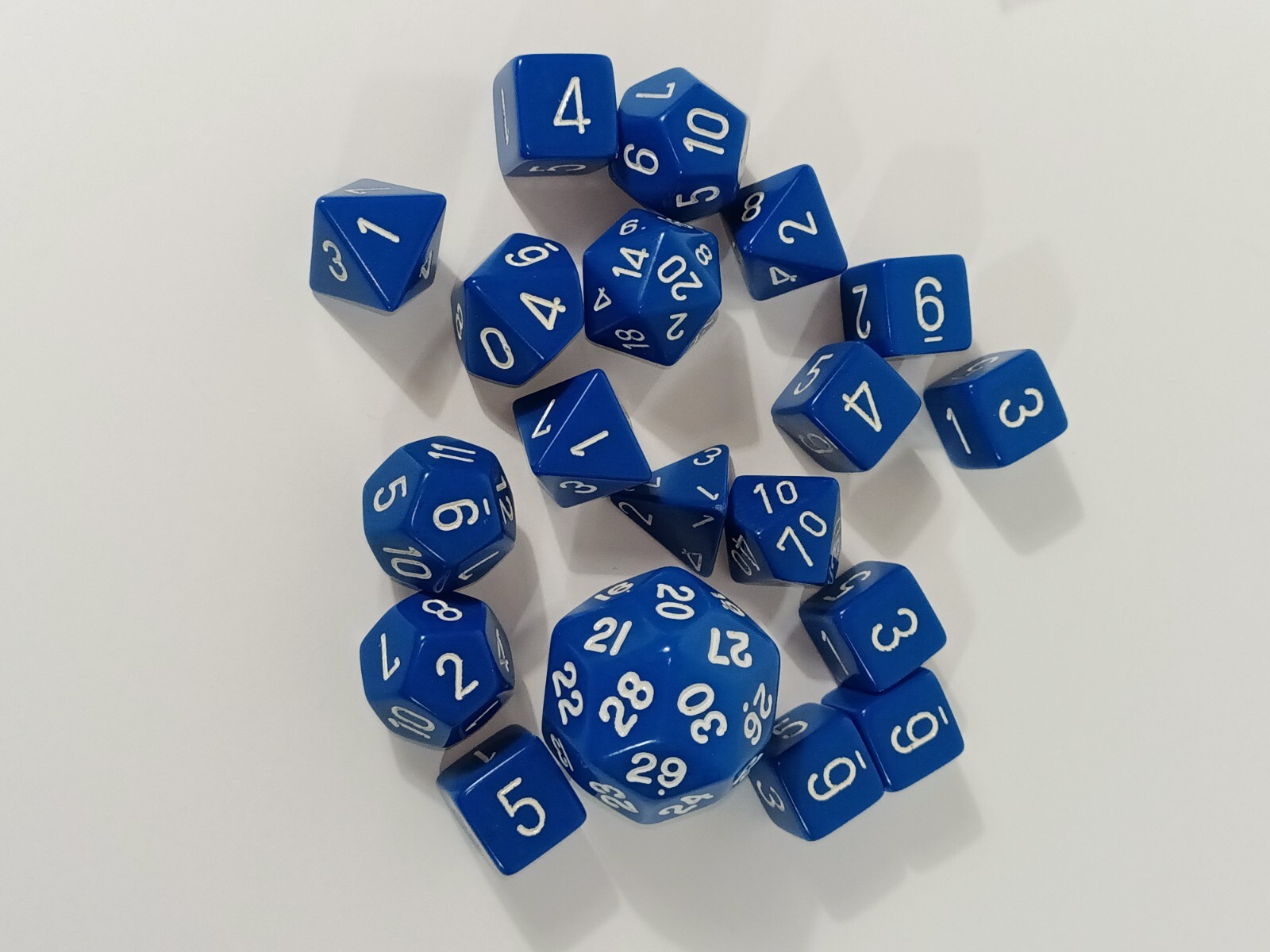 Blue Dungeon & Dragons 6, 8, 10, 12, 20, 30 Sided Gaming Dice Lot