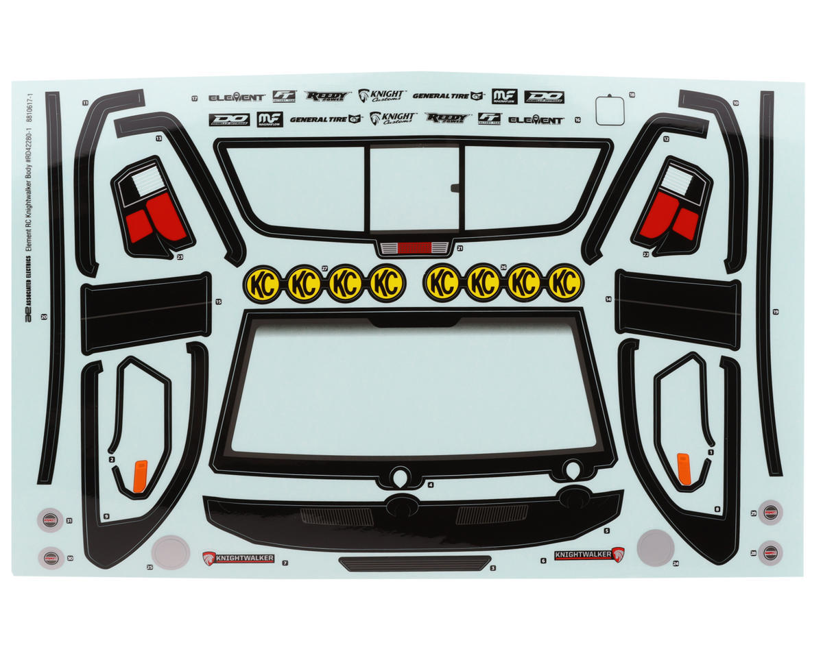 Element RC Enduro Knightwalker Body Set (Clear) [ASC42282]