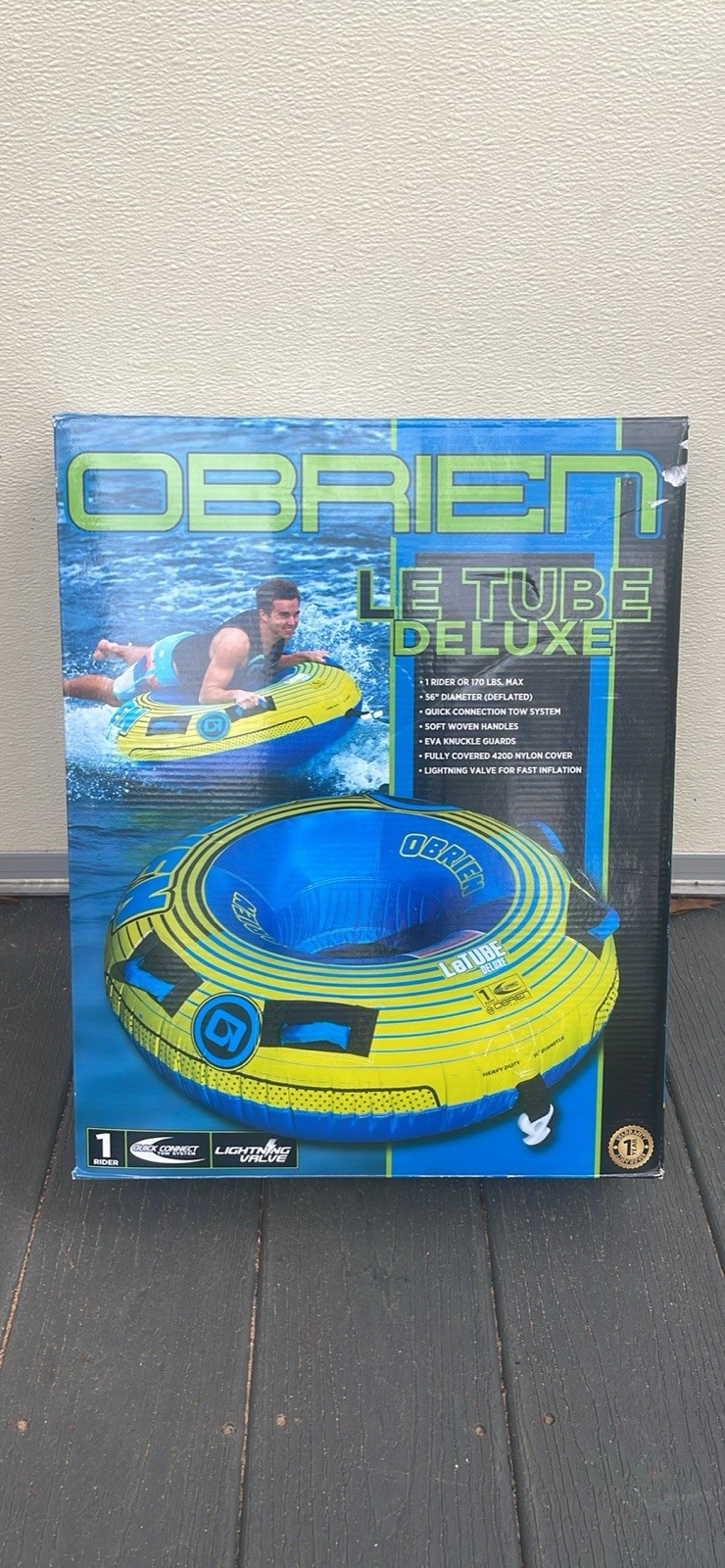 O'Brien Le Tube Deluxe 56 Inch Single Rider Inflatable Towable Water Inner Tube