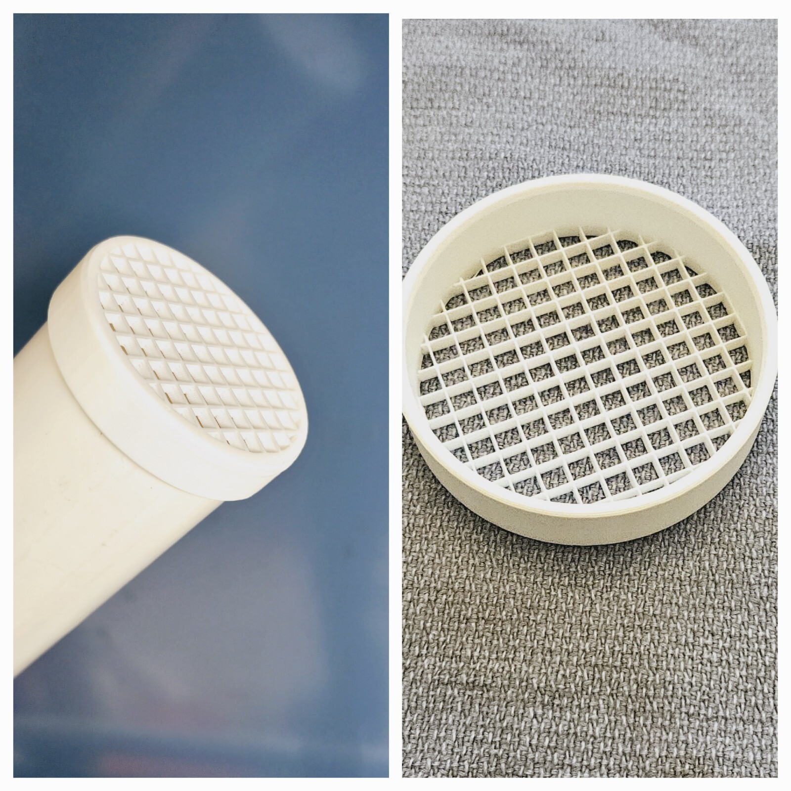 METRIC Pipe Mesh Screen Vent Cap, Various Sizes, Fits on Outside of PVC Pipe