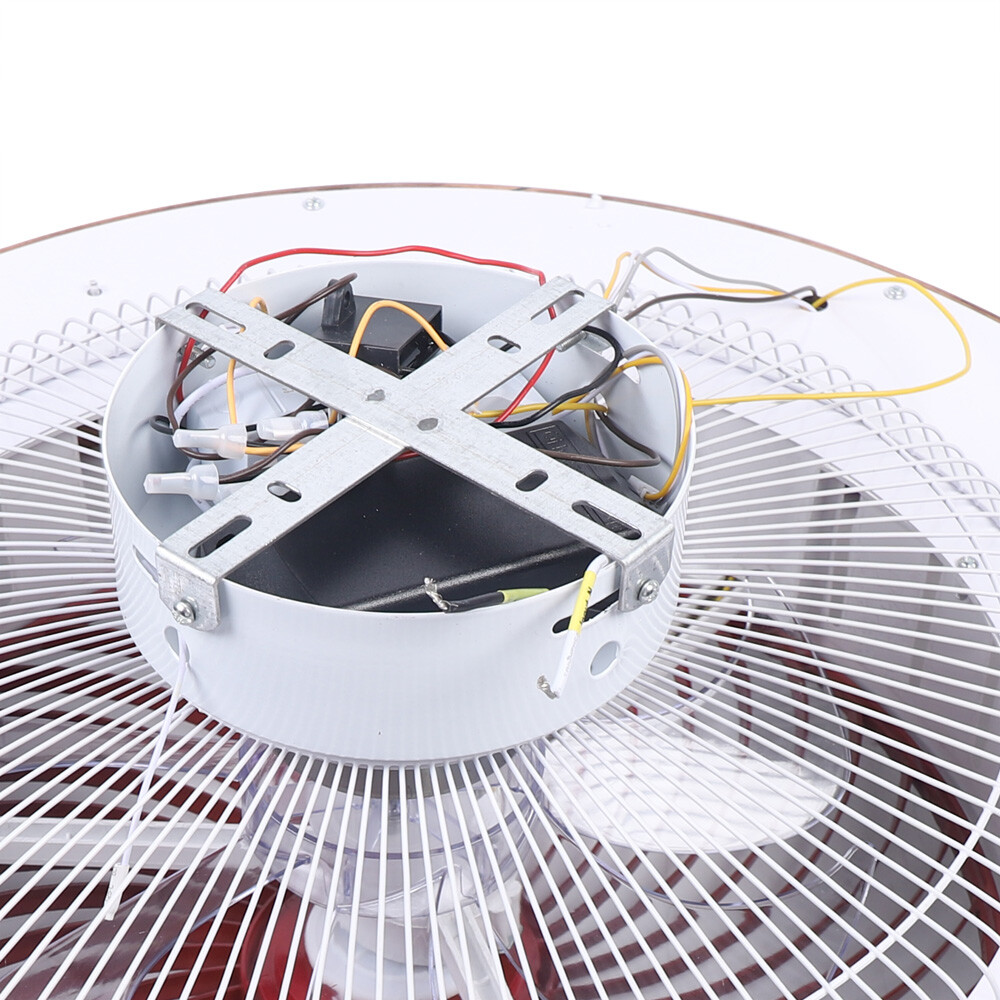 22" Inches Red Ceiling Fan with Light 64W Remote Control 3-Color Lighting Modes