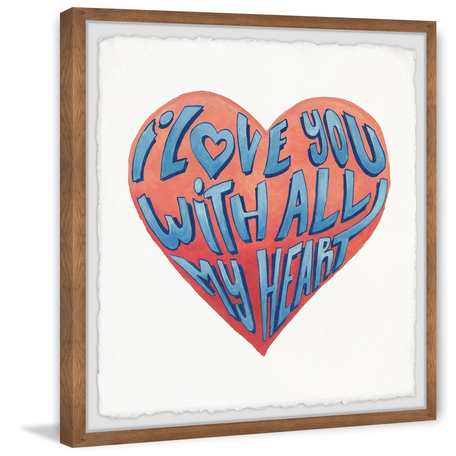 Marmont Hill I Love You with All My Heart II Framed Painting Print 12x12
