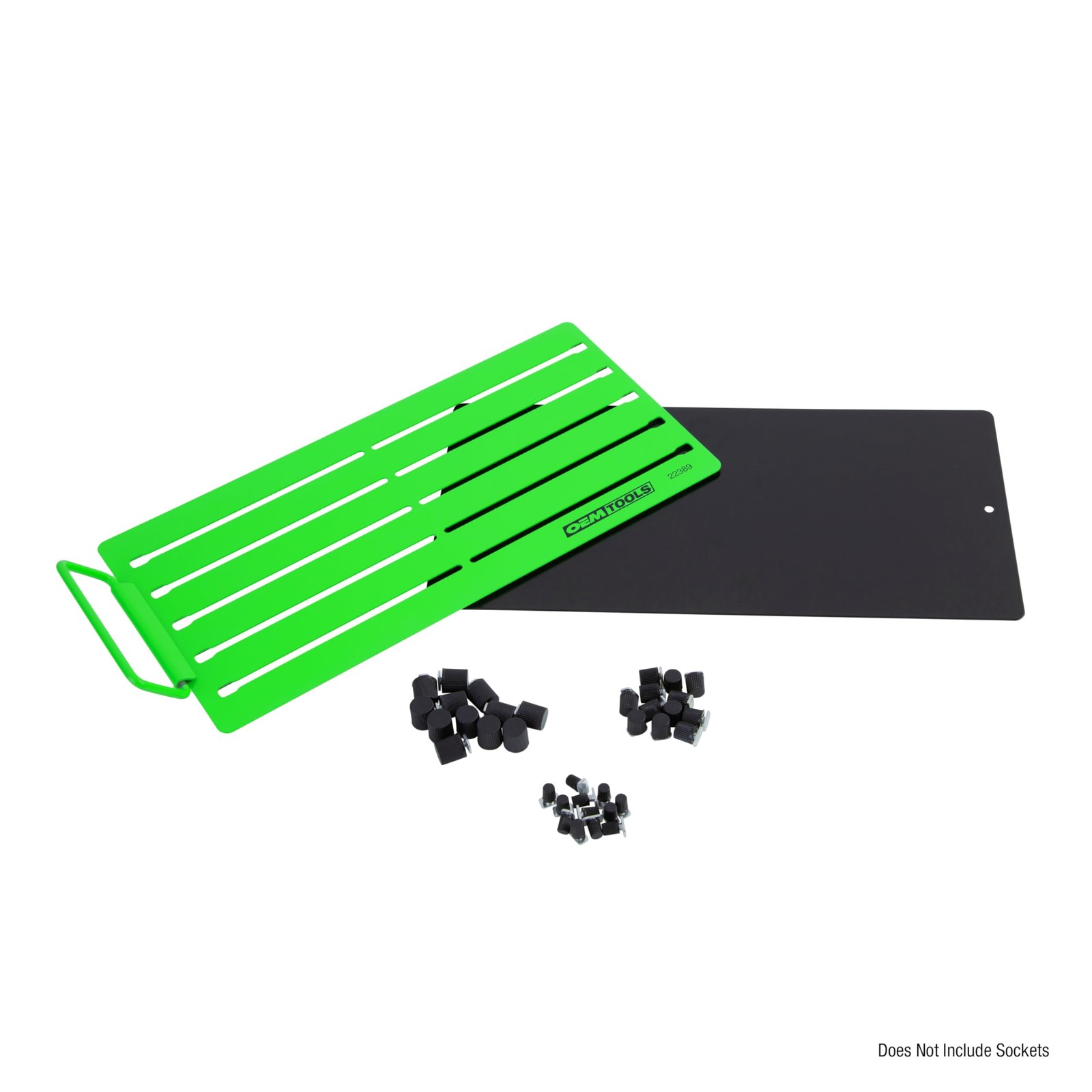 Magnetic Socket Organizer Tray Portable Green 5 Row Drive Studs Tool Box