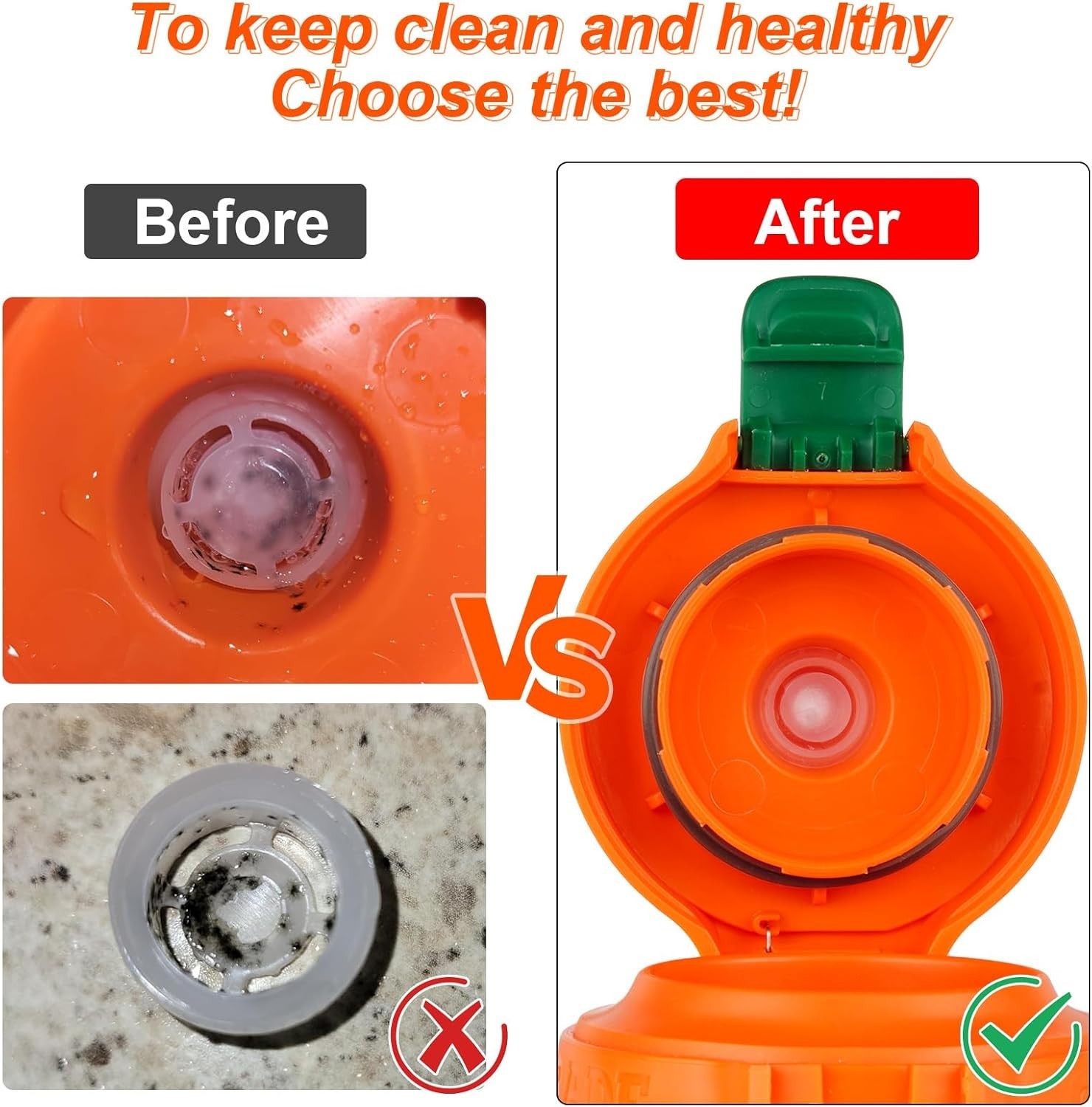 Gatorade Compatible Replacement Valve Set with Screwdriver - 8 Essential Parts