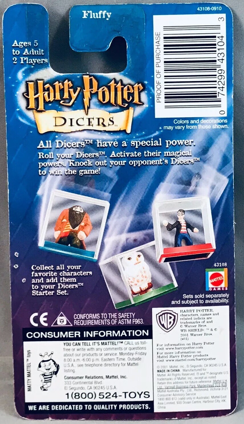 Harry Potter Dicer: FLUFFY Game Booster Pack 2001