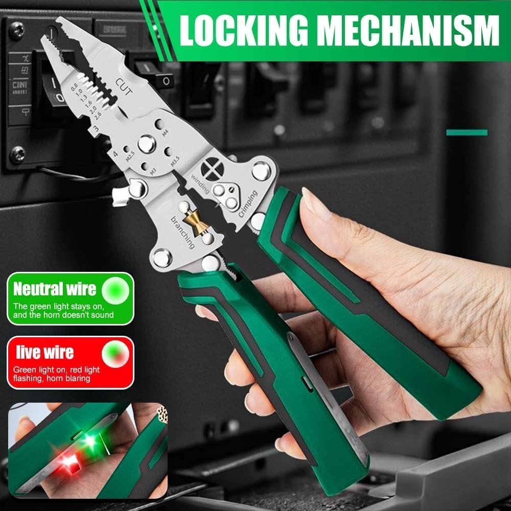 Multi-Function Wire Stripper Tester​​ 18 IN 1 Foldable Plier with Voltage Tester