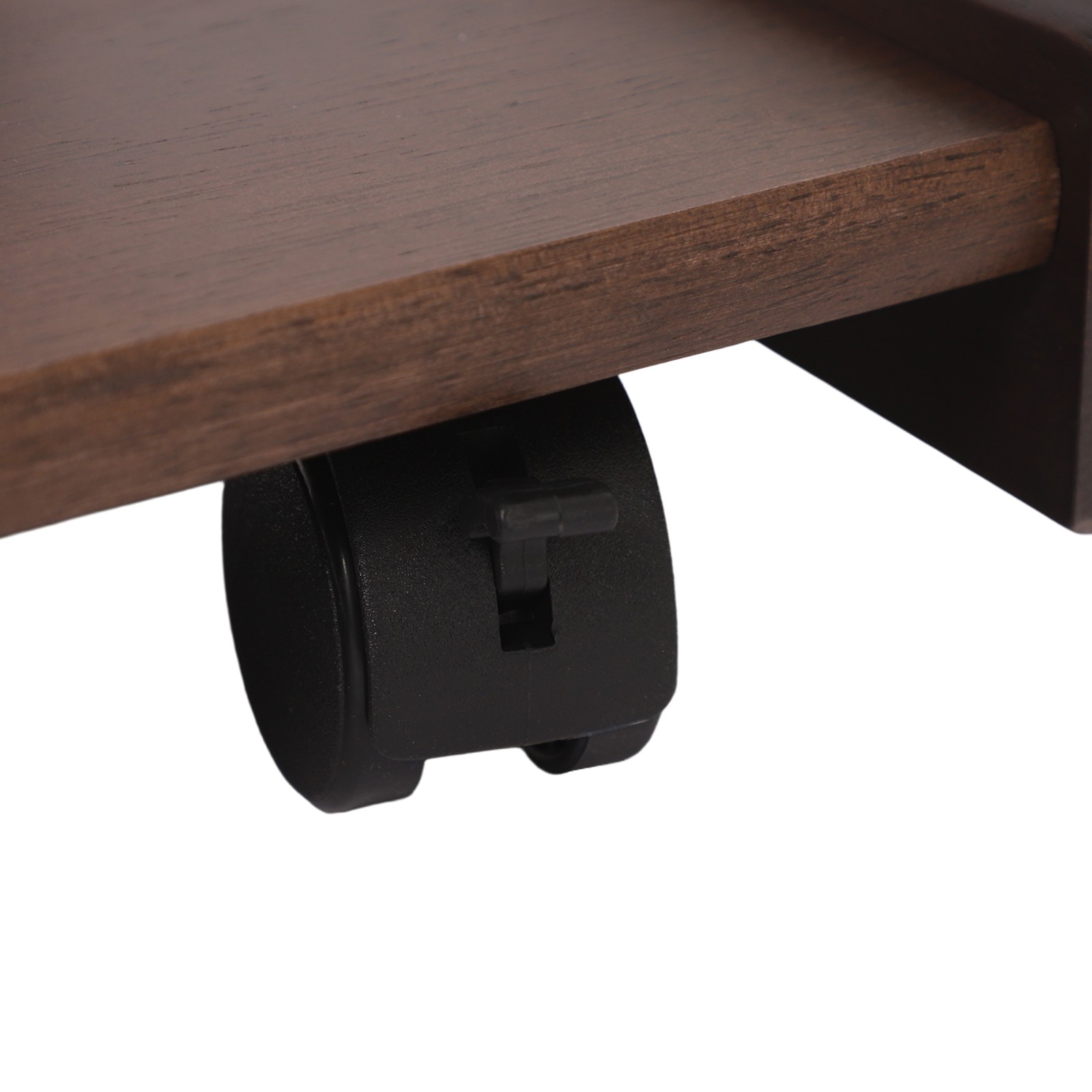 C-Shape Mobile Snack End Side Sofa Laptop Table w/ Drawer & Lockable Wheels
