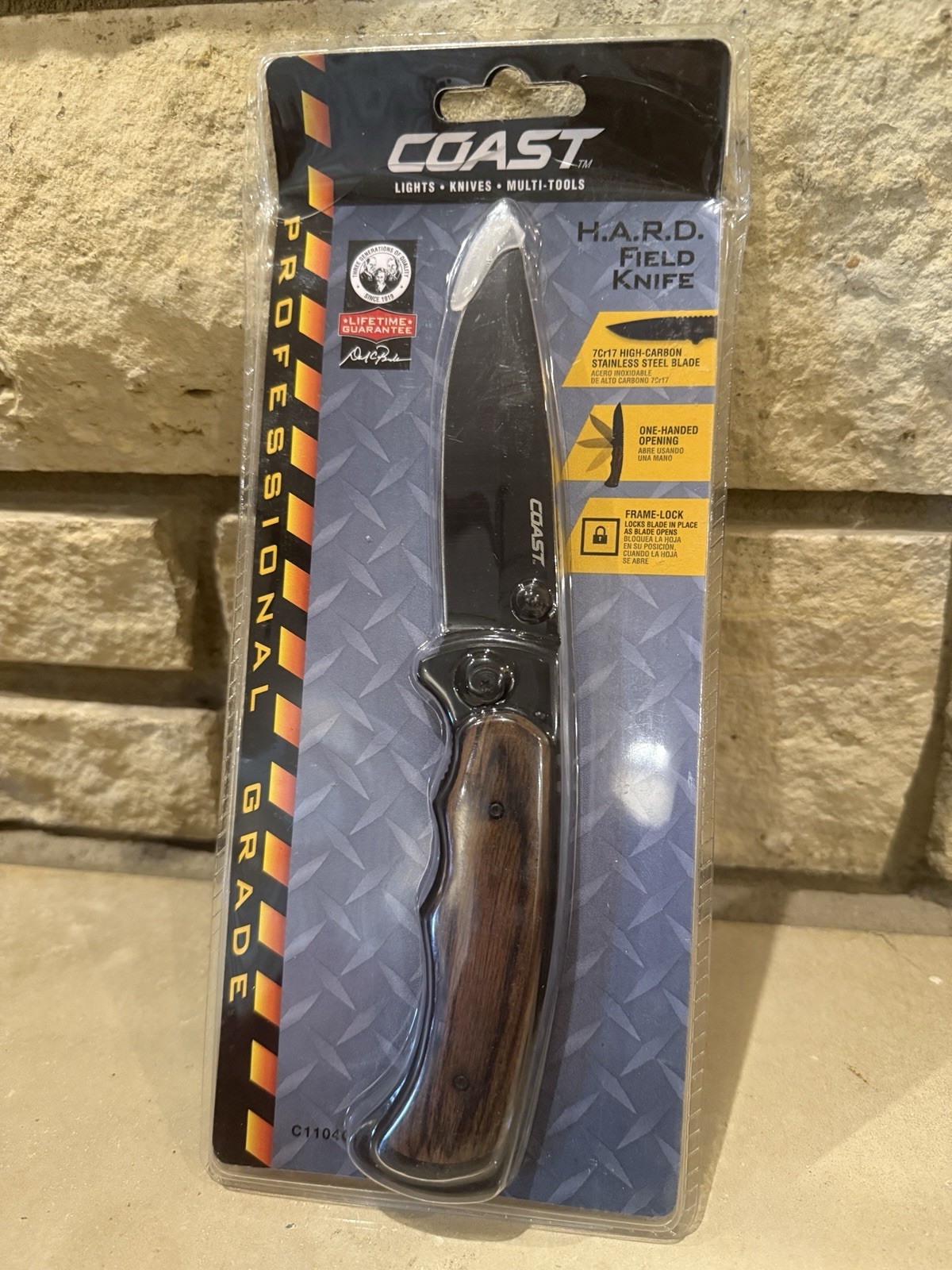 Coast H.A.R.D. Field Knife FX411 8 3/4” Long, 4” Blade 7Cr17 Stainless Steel