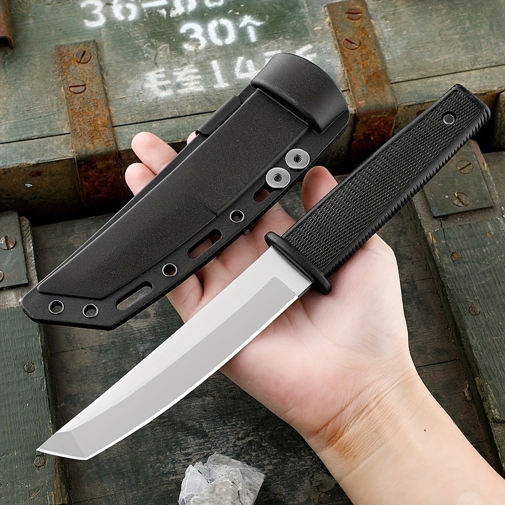 Stainless Steel Fixed Blade Knife - Outdoor Camping, Survival Tool with Sheath