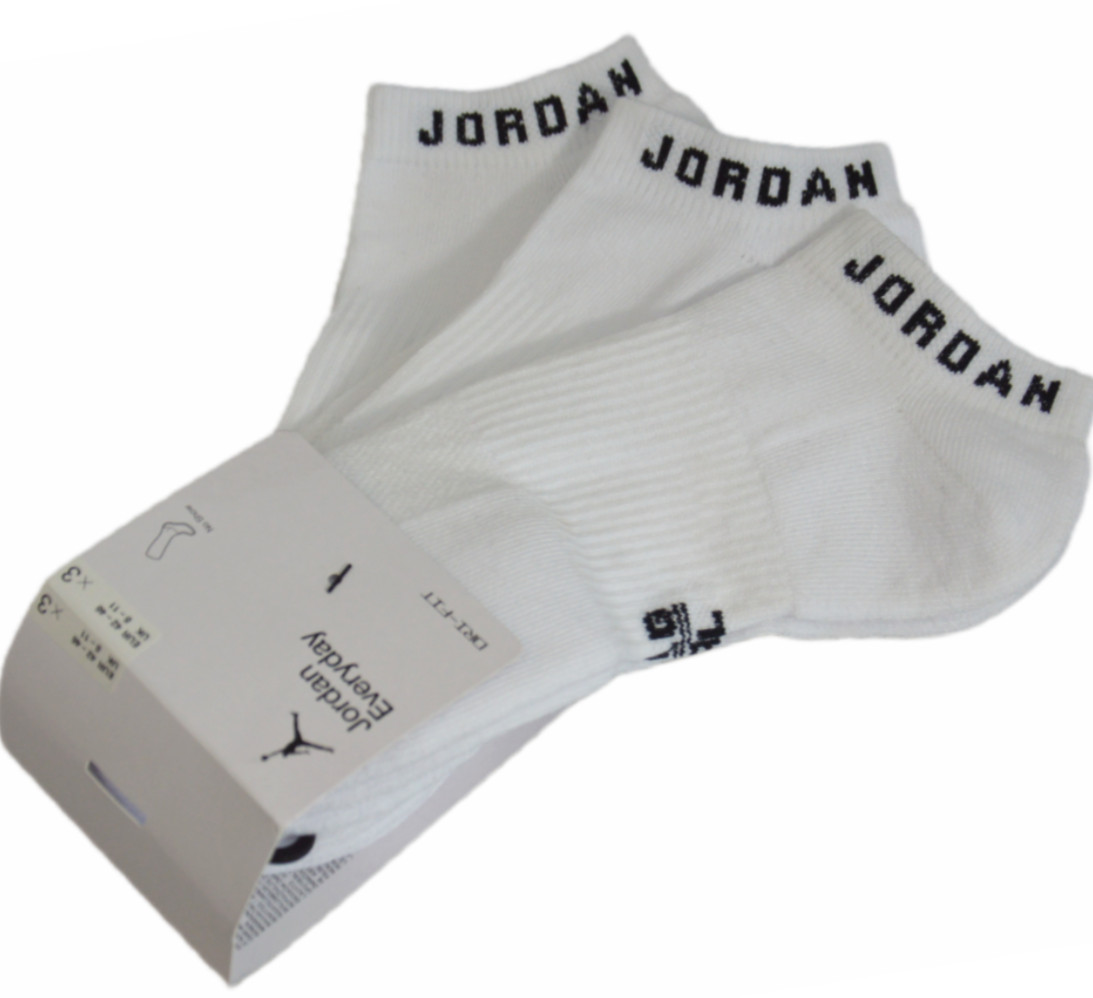 Nike Men's Air Jordan Everyday No-Show Socks 3-Pairs White DX9656-100 i