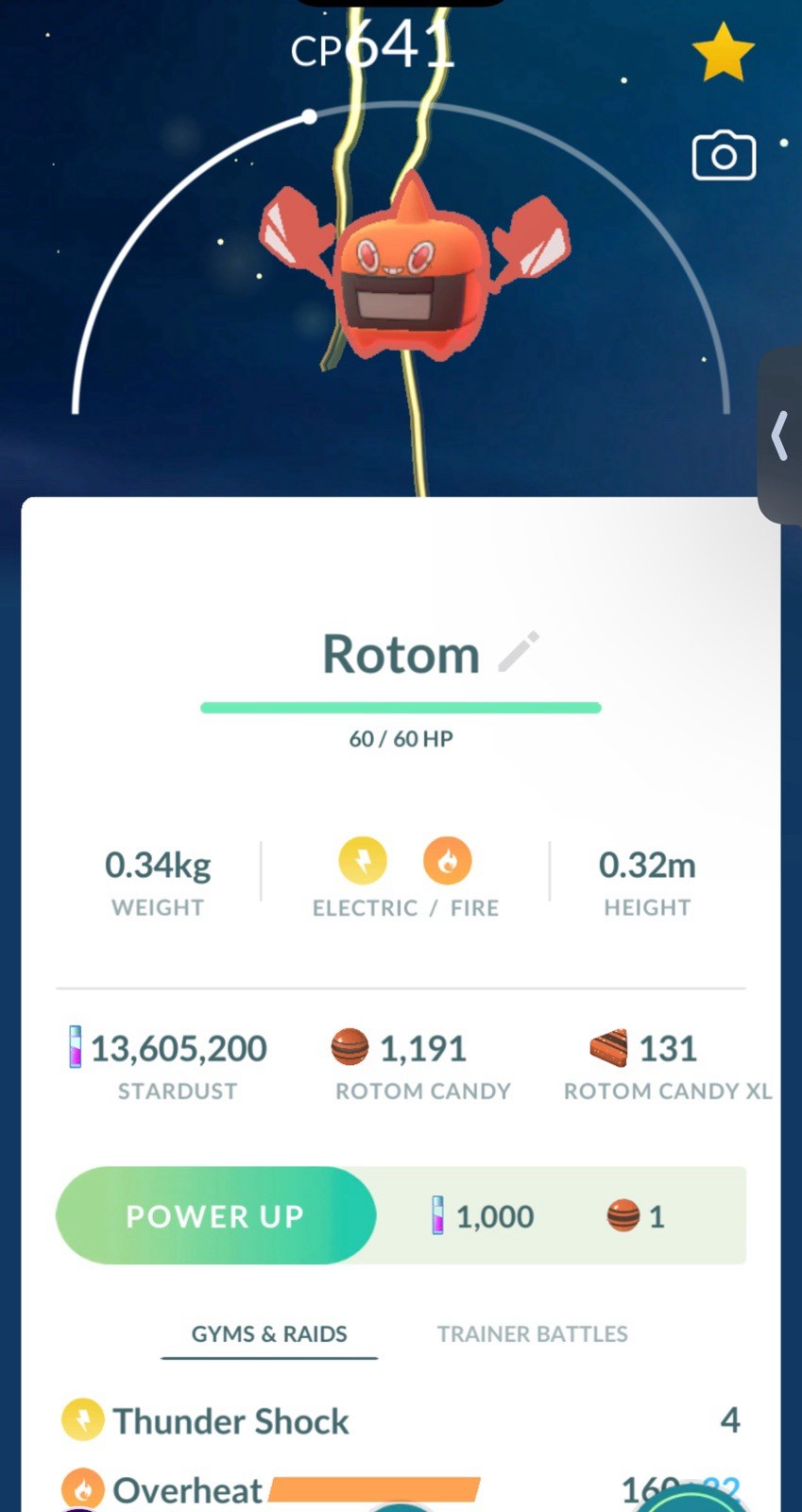 Pokemon✨non Shiny Heat Rotom ✨TRA-DE✨Go Fest✨