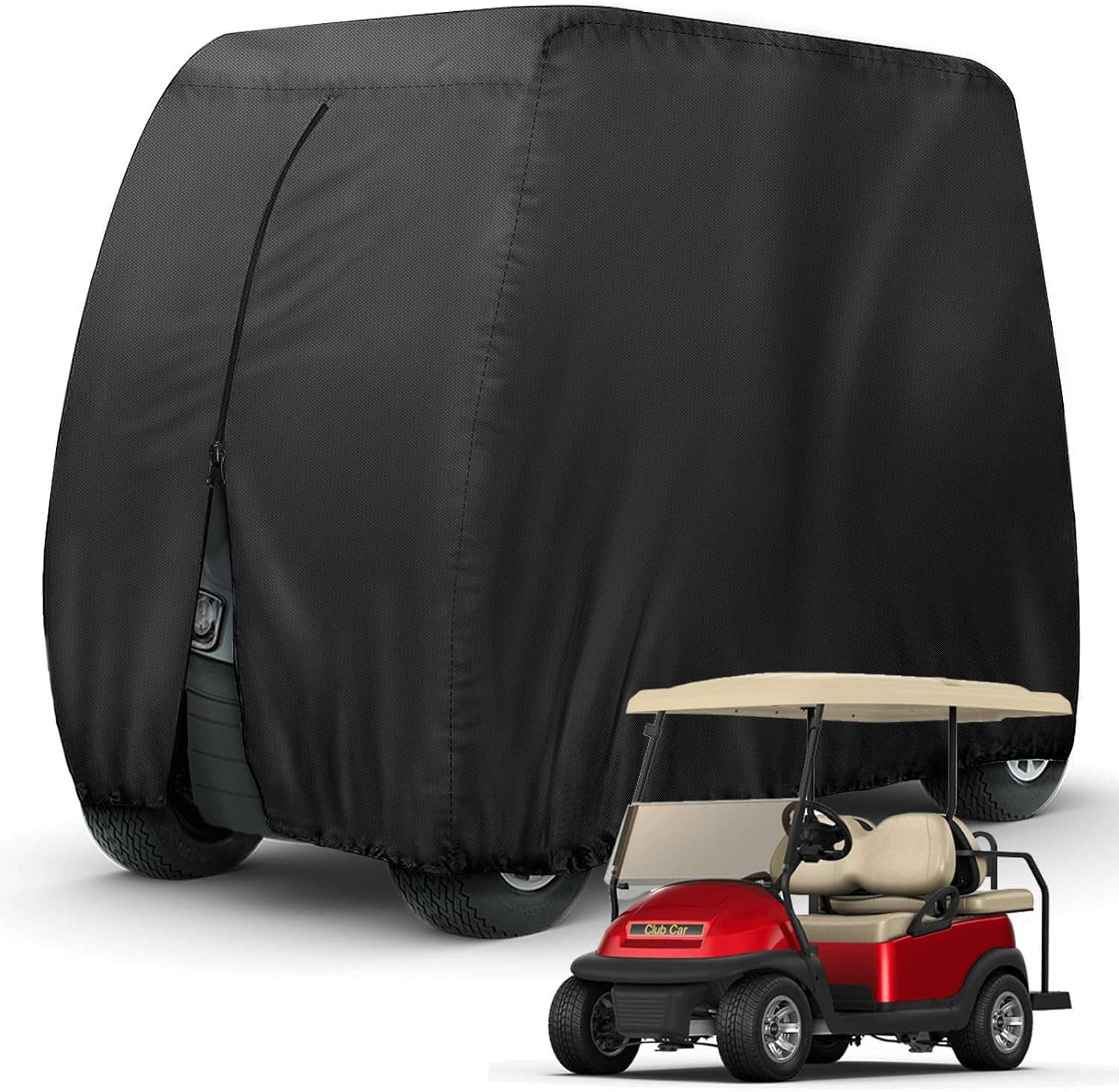 Cubierta carro golf 4 pasajeros resistente agua 420D compatible EZ GO Club Car