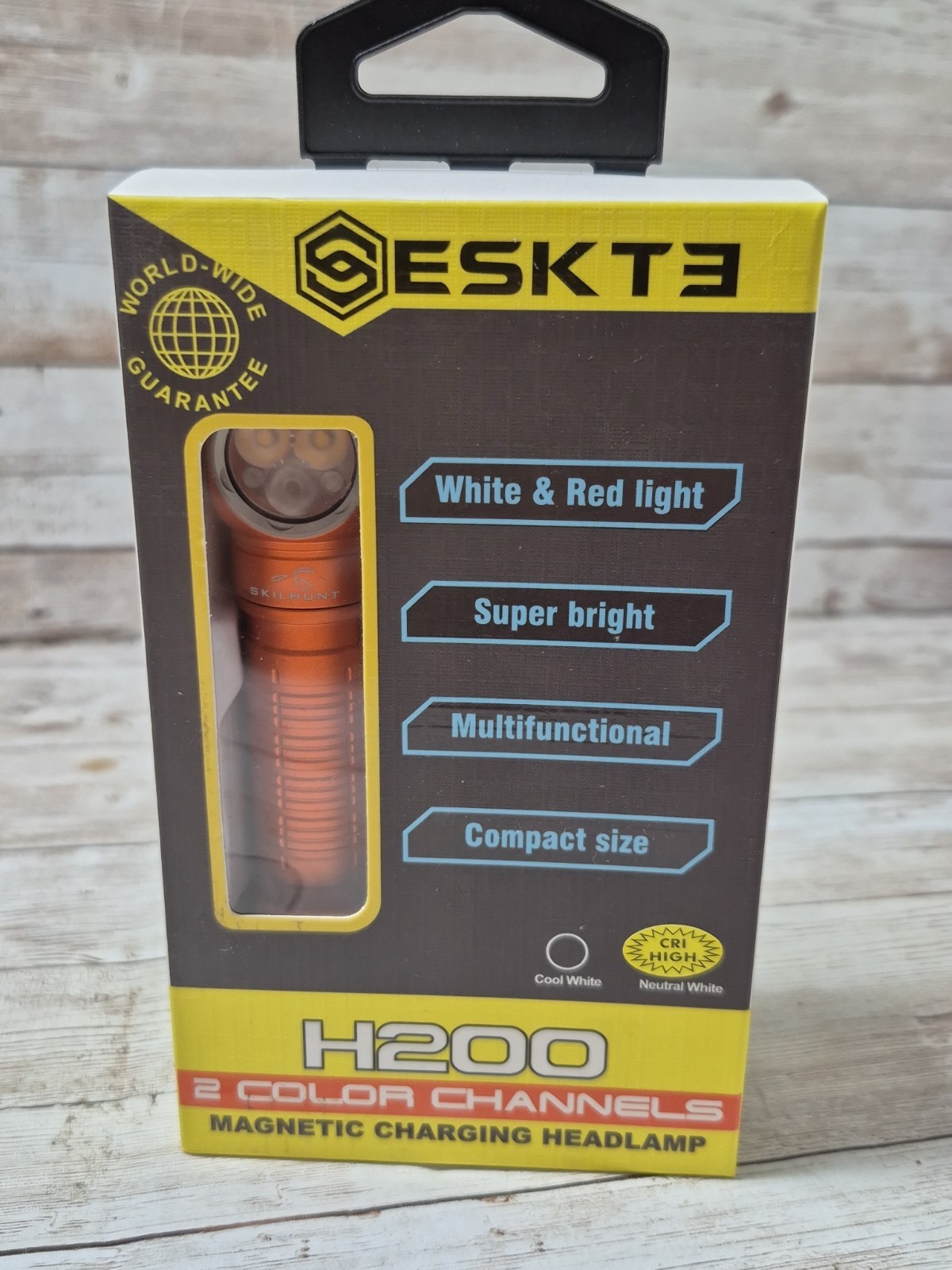 Esk T3 H200 2 Color Channels Magnetic Charging Headlamp