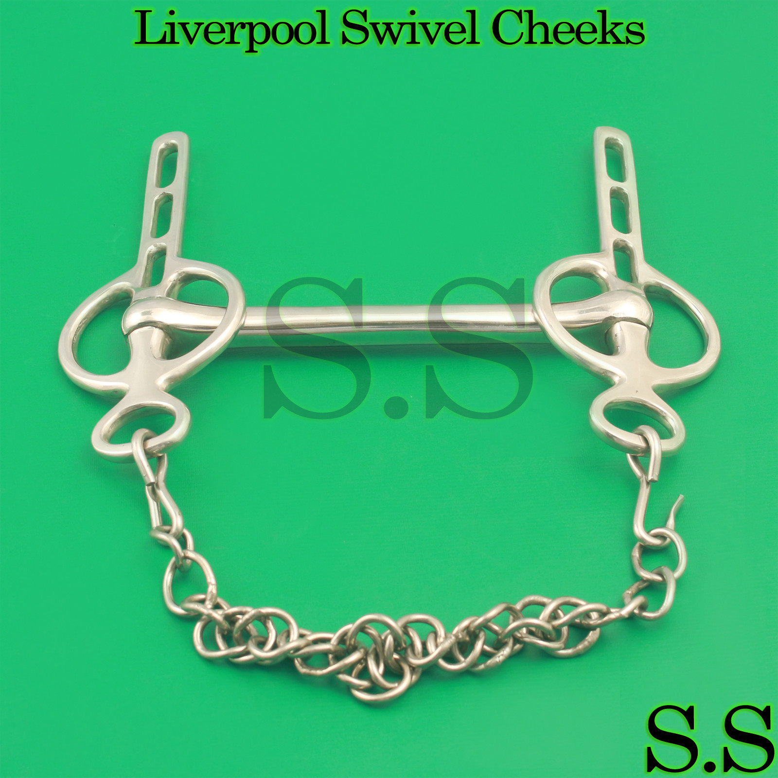 Liverpool Swivel Cheeks Bit 6.5'' With Chain, BT-0064