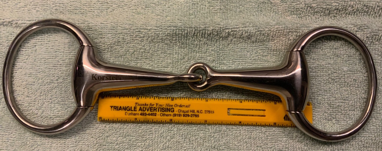 5" Korsteel Hollow Mouth Eggbutt Snaffle Bit Stainless Steel