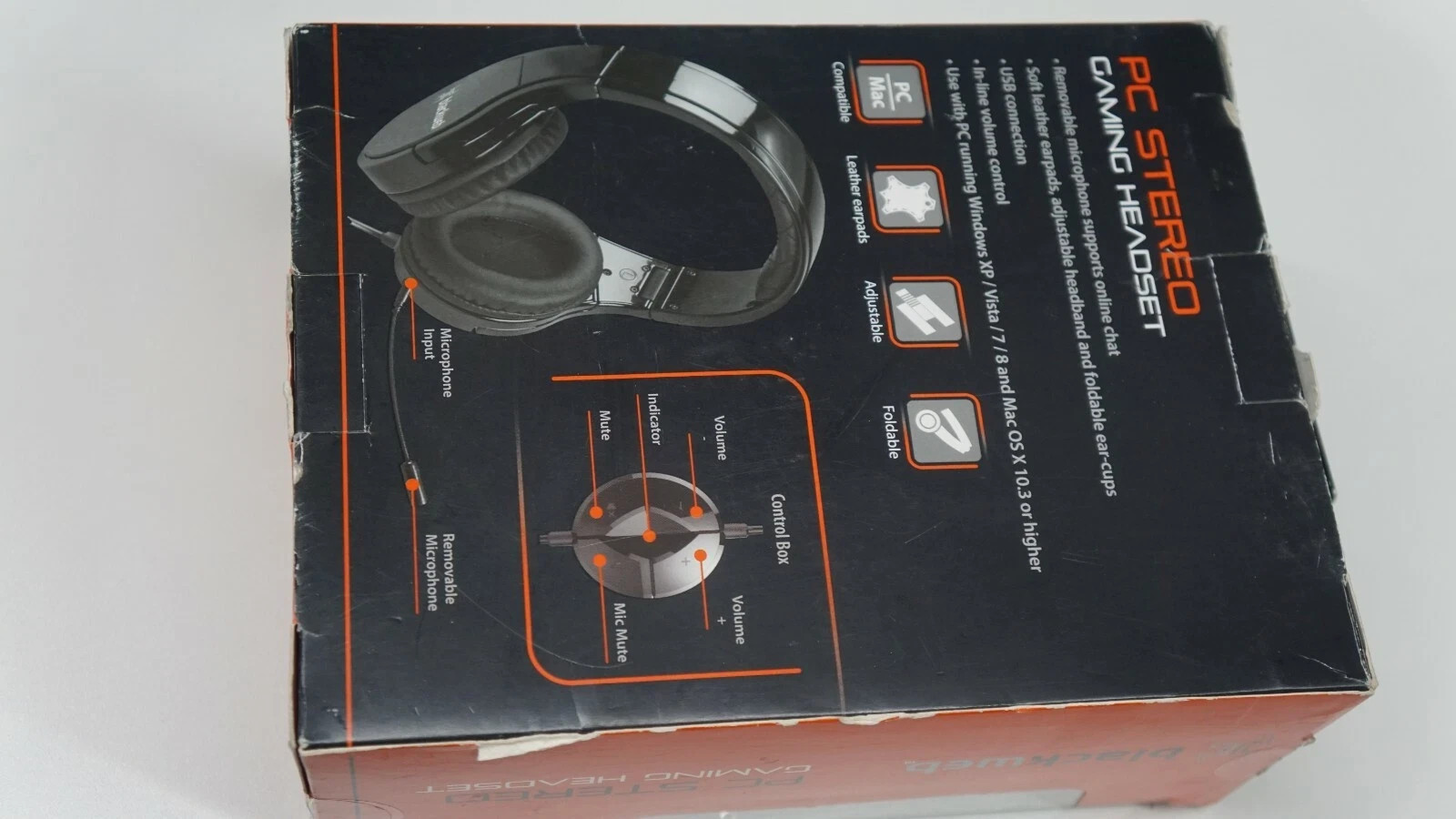 BlackWeb PC, MAC Stereo Gaming Headset- US Seller- Fast Shipping- Open Box