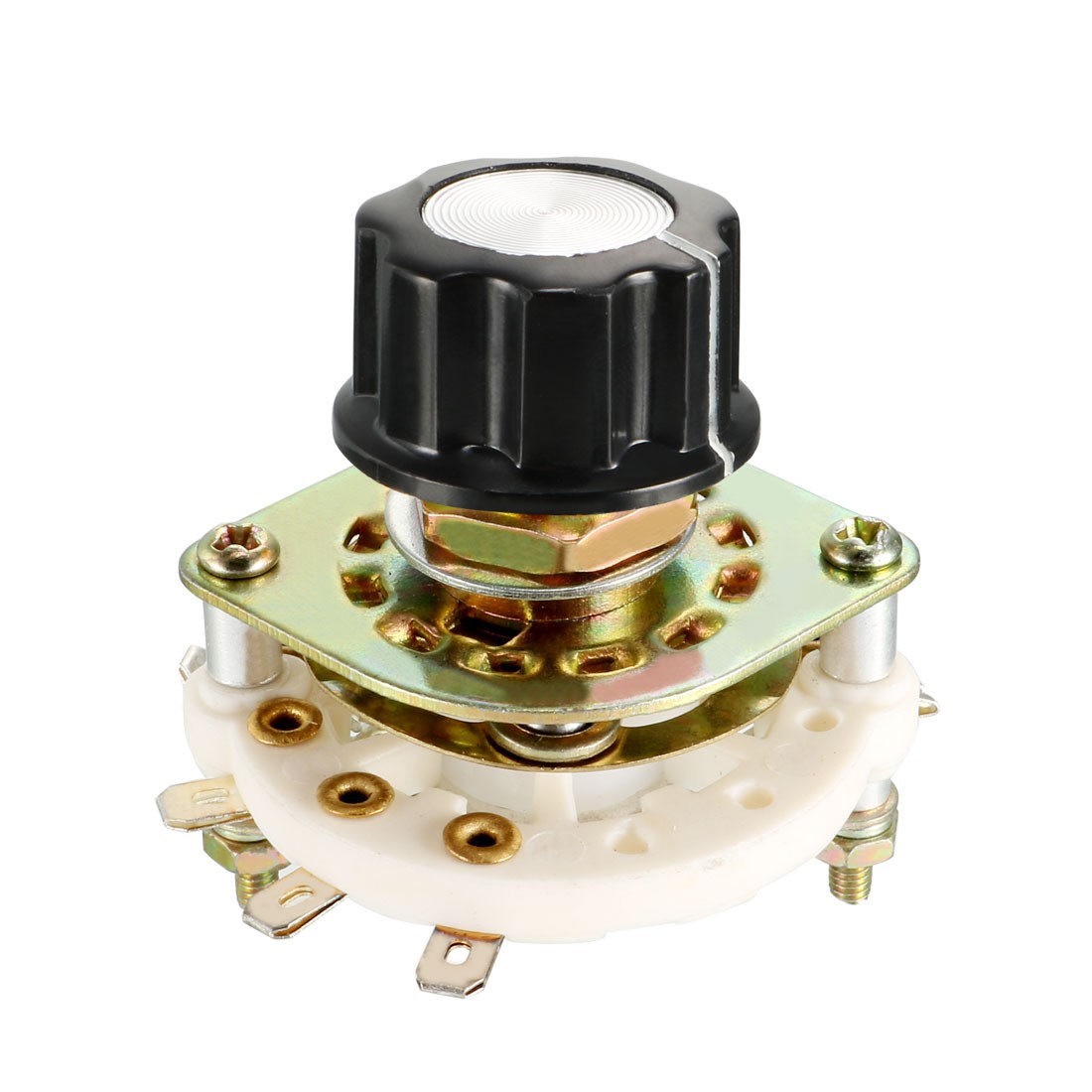 1P8T 1 Pole 8 Throw 1Deck Band Channel Rotary Switch Selector with Plastic Knob