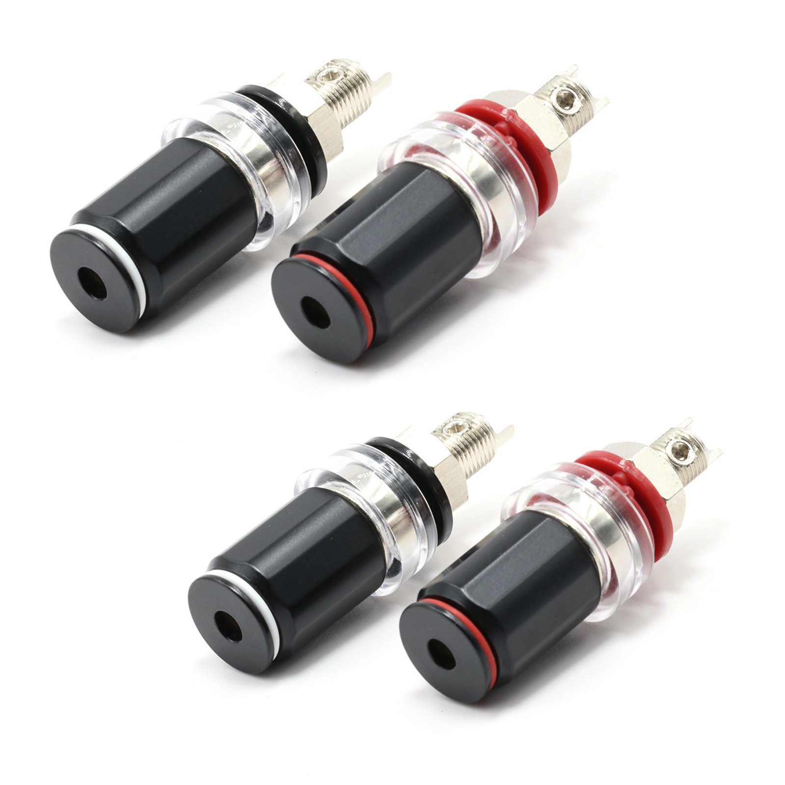 4x Lockable 24K Gold Plated HiFi Amplifier Speaker Binding Post Socket Terminal