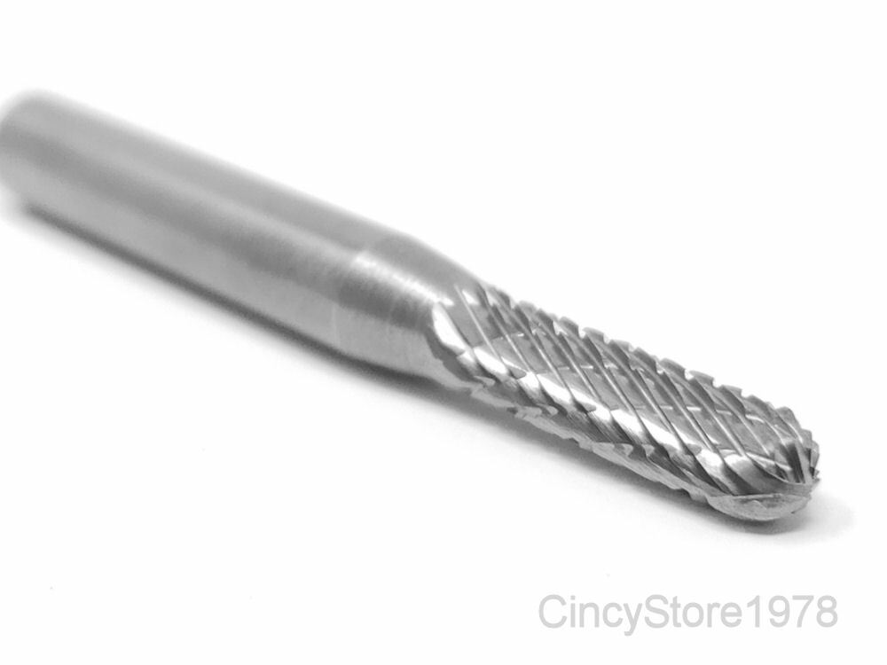 SC14D Cylindrical Tungsten Carbide Burr Bur Cutting Tool Die Grinder Bit 1/4"