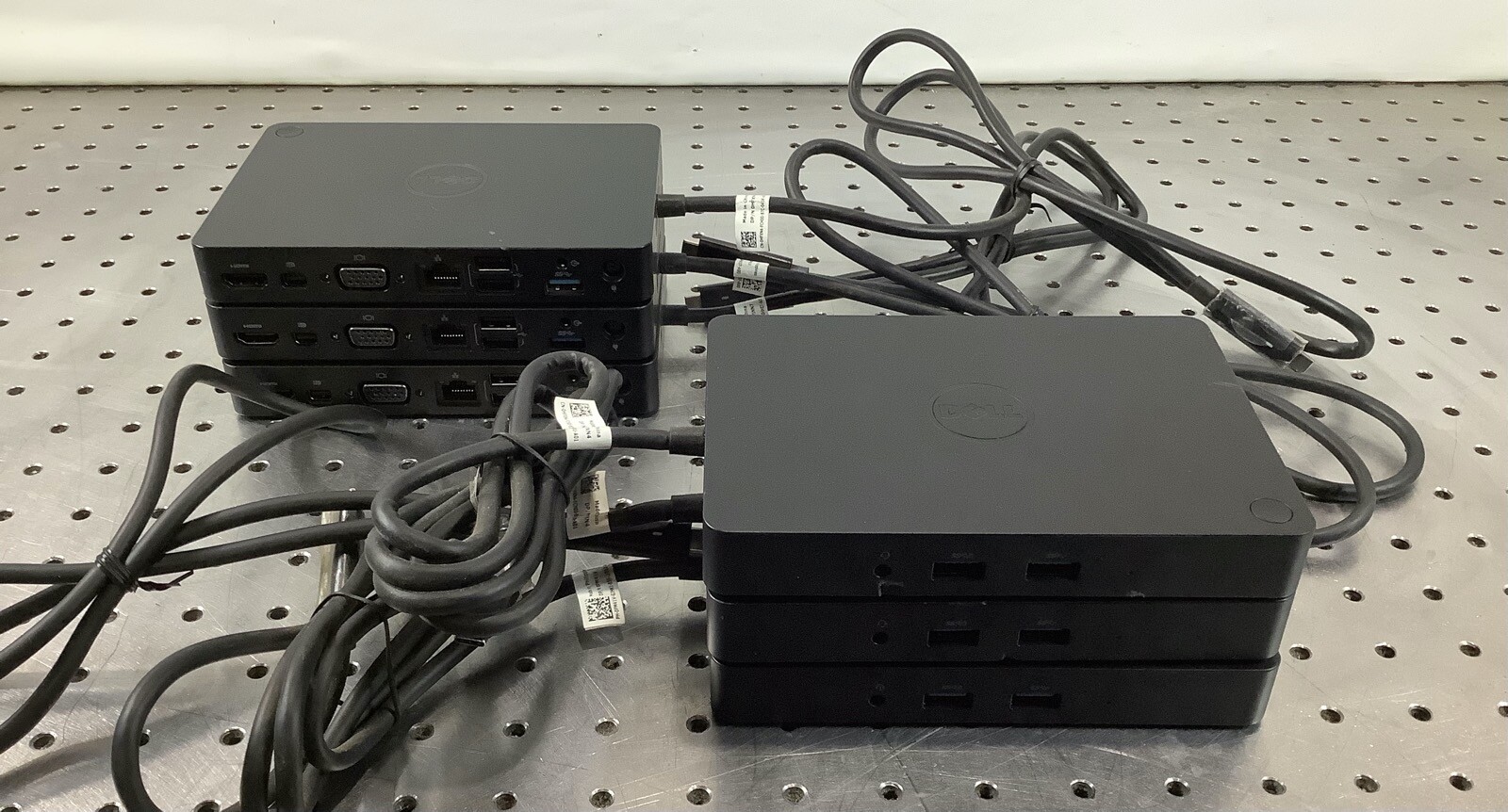 Lot of 6 Dell K17A WD15 USB-C USB 3.0 Laptop Docking Station No AC