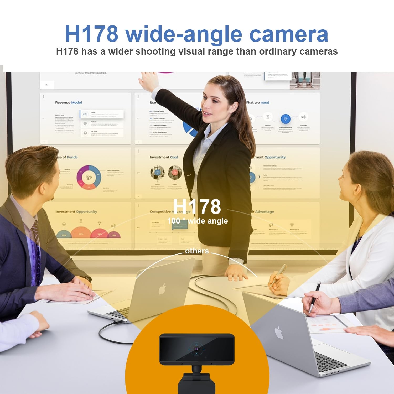 Wired USB Webcam With Microphone 1080P HD Autofocus PC Laptop Mac Camera