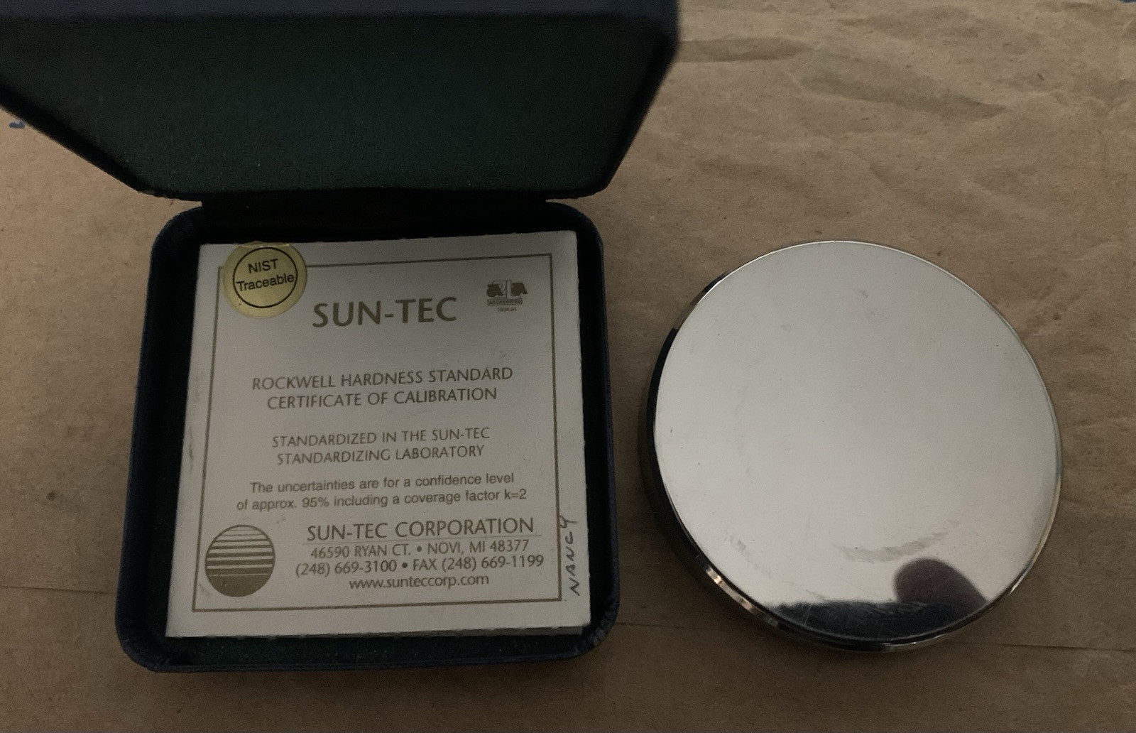 Hardness Tester and Case Model 316 C Scale Machinist Tool Mill PTC Steel
