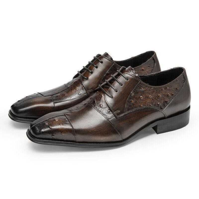 Occident Mens Leather Lace Up Shoes Business Dress Formal Casual Wedding Oxfords