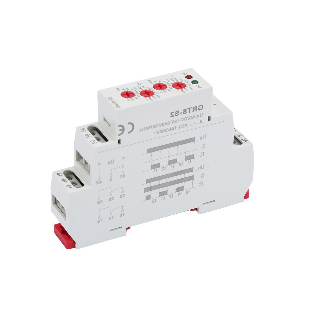 GRT8-S2 Mini Asymmetric Cycle Timer ON/OFF Repeat Cycle Time Relay AC/DC 12-240V