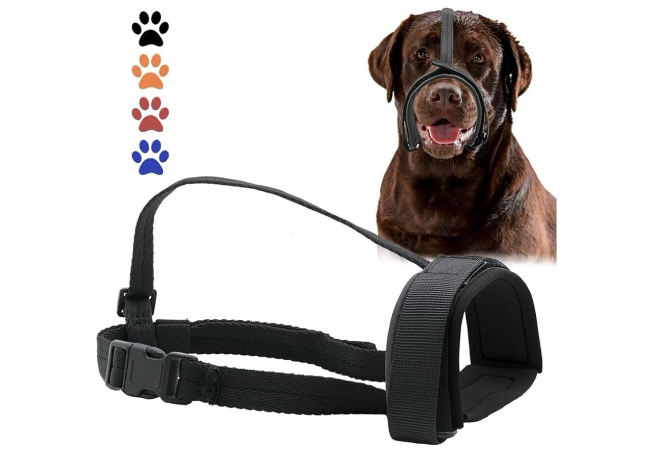 🐾Gentle Dog Muzzle Guard Sz.L Soft Neoprene Padding Prevent Bite/Bark Etc.