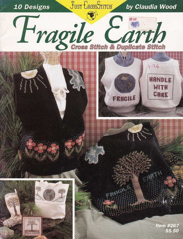 FRAGILE EARTH Cross-Stitch Pattern Book 10 Save The Earth Designs