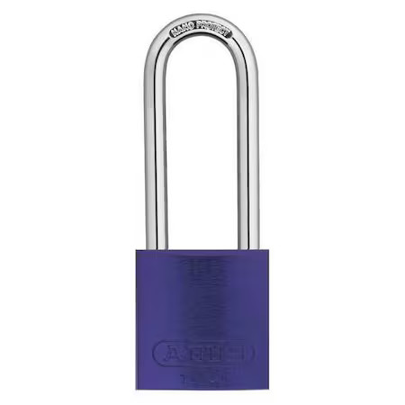 Abus 19425 Keyed Padlock, Open, Rectangular Aluminum Body, Hardened Steel