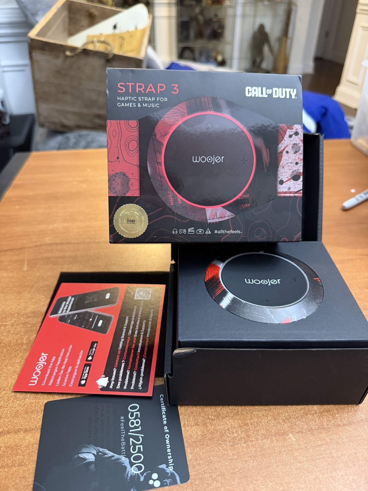Woojer Haptic Strap 3 Call of Duty COD Limited Numbered Collector's Edition Red