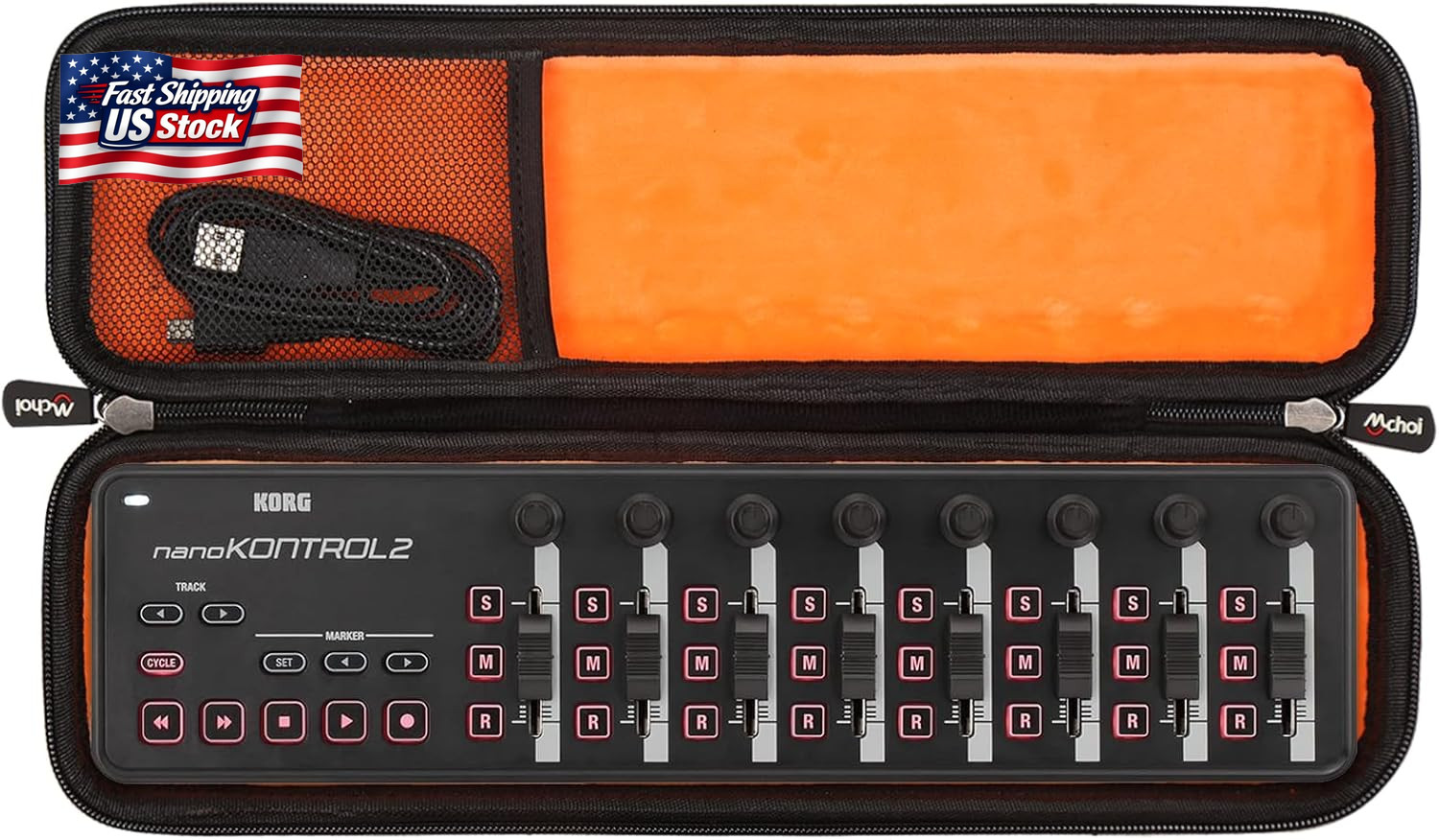 Mchoi Hard Portable Case Compatible with Korg Nanokontrol2 Slim-Line USB Control