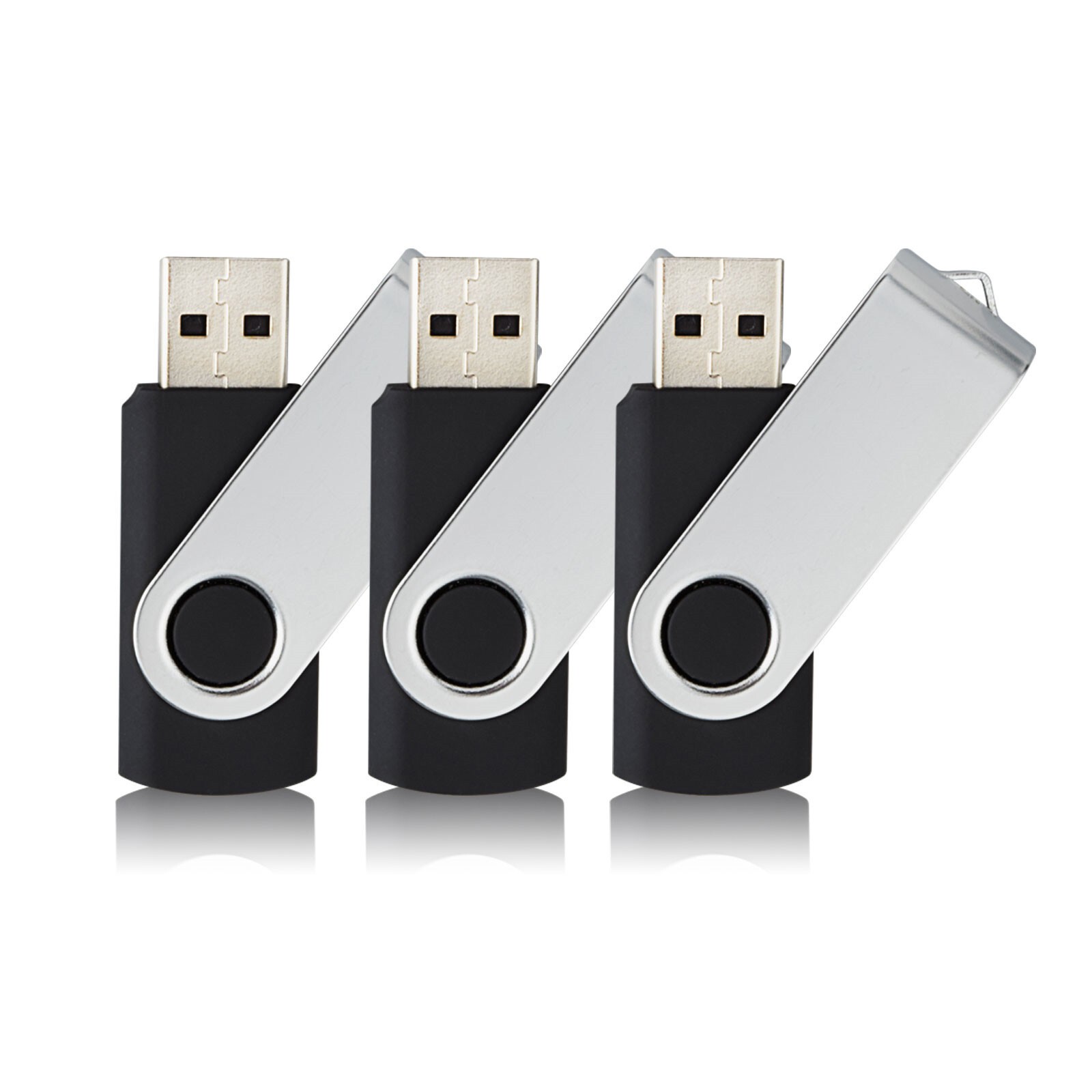 10Pack Swivel USB Flash Drives Memory Stick U Disk Thumb Pendrive Storage Black