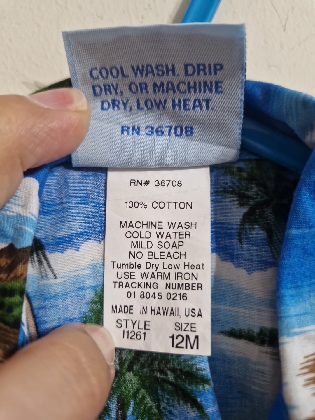 RJC Baby Boys Shirt Size 12months Made In Hawaii Style 1261 100% Cotton Surfer