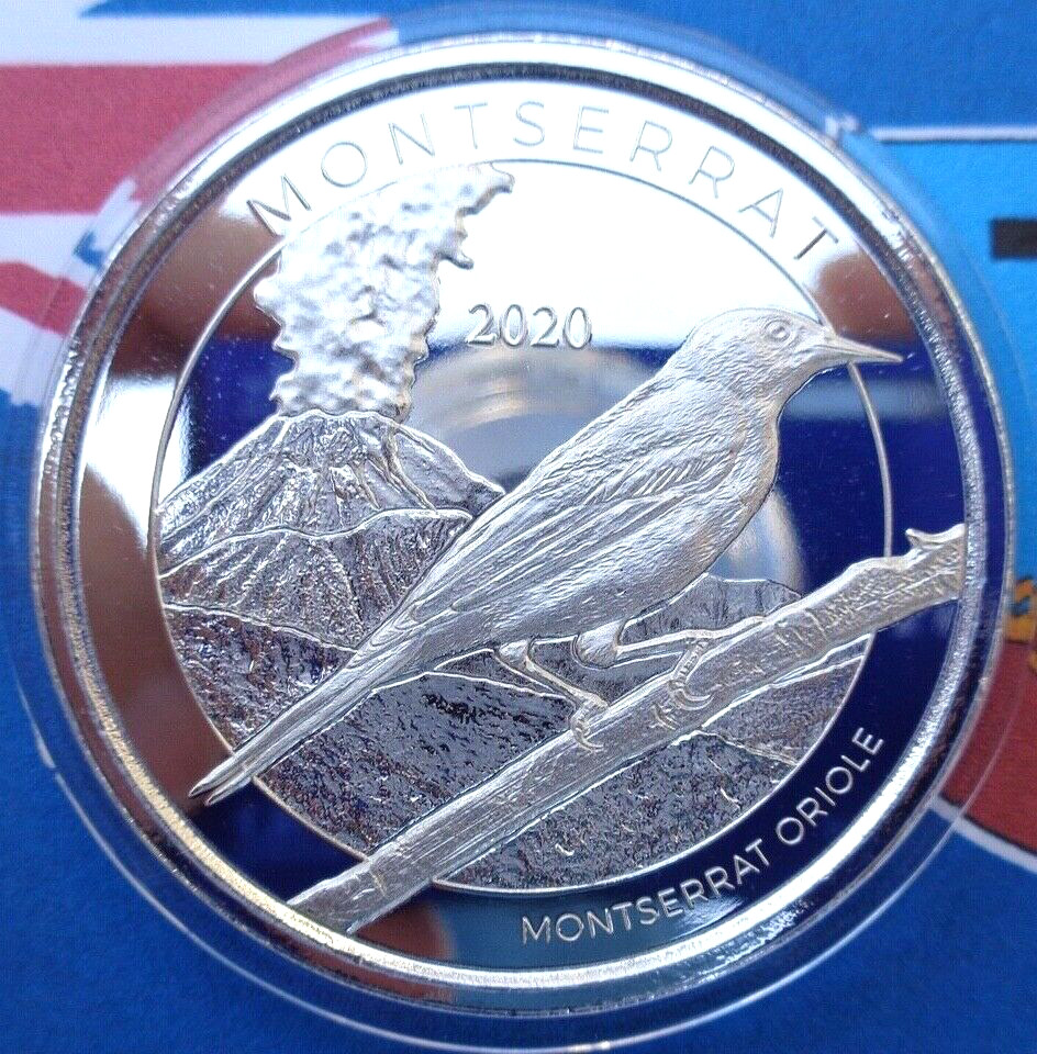 2020 Montserrat ORIOLE $2 Eastern Caribbean BU coin .999 fine silver