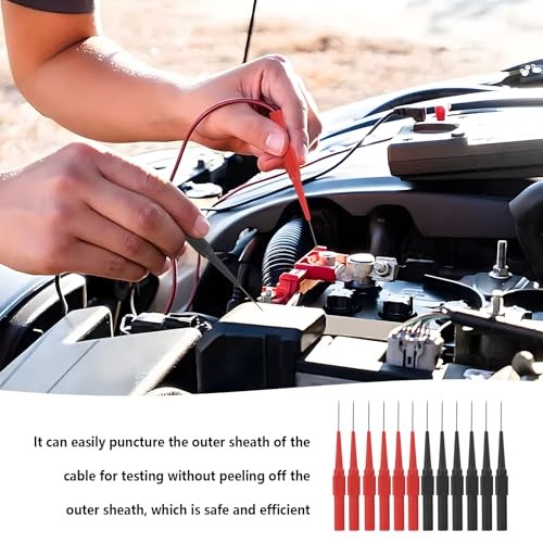 12 Pcs Back Probe Kit with 4mm Banana Socket, 0.7mm Non-Destructive Wire