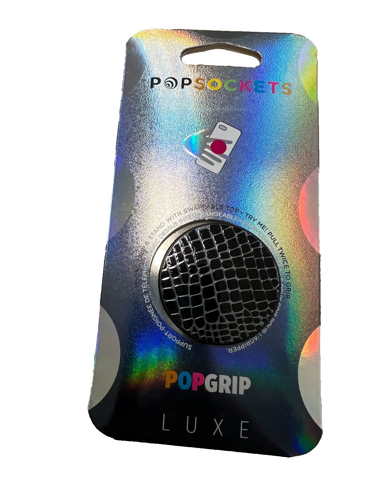 PopSockets PopGrip EMBOSSED METAL CROC Luxe  Phone Grip & Stand with Swappable T