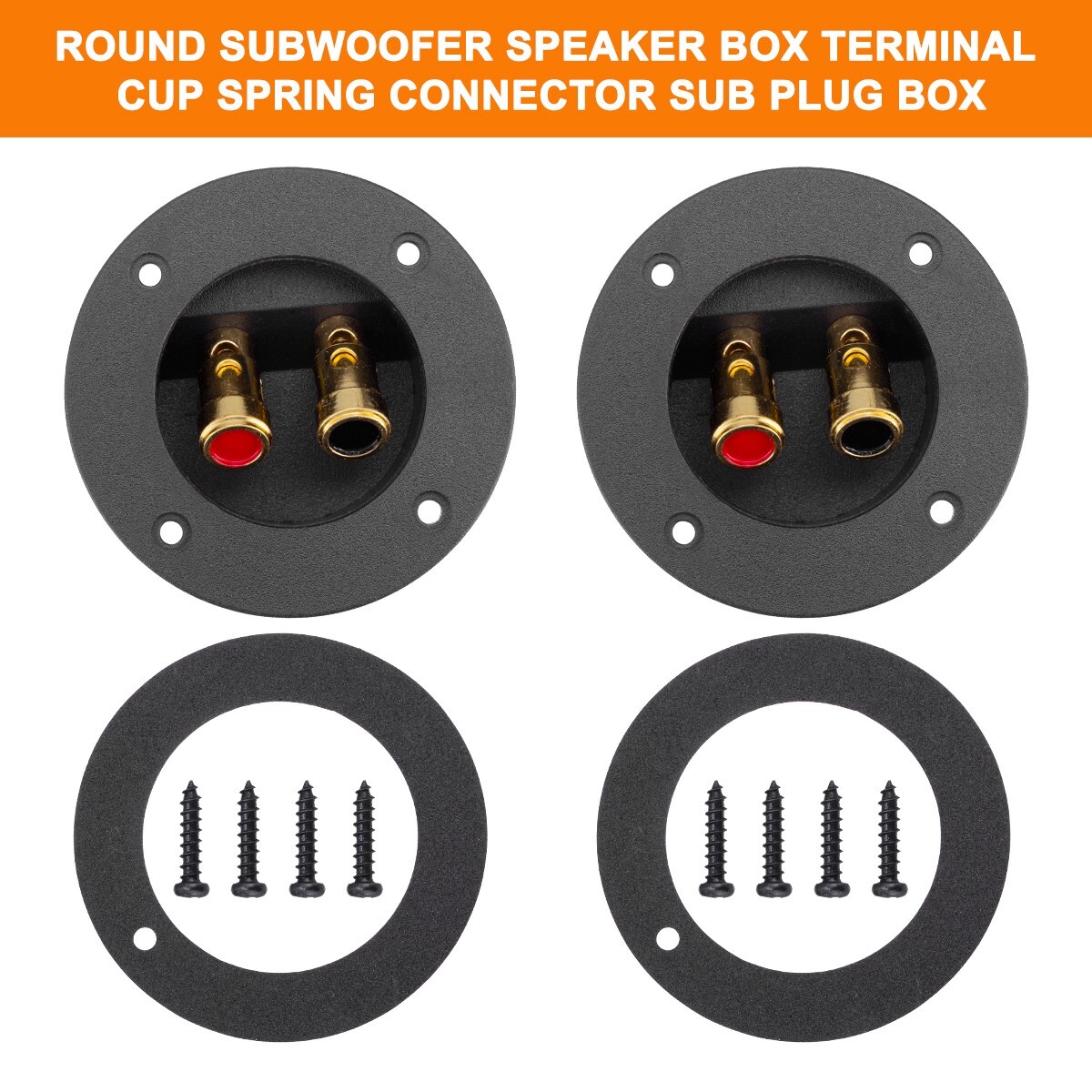 2/4Pcs Speaker Box Terminal Round Spring Cup Connector Subwoofer Enclosure