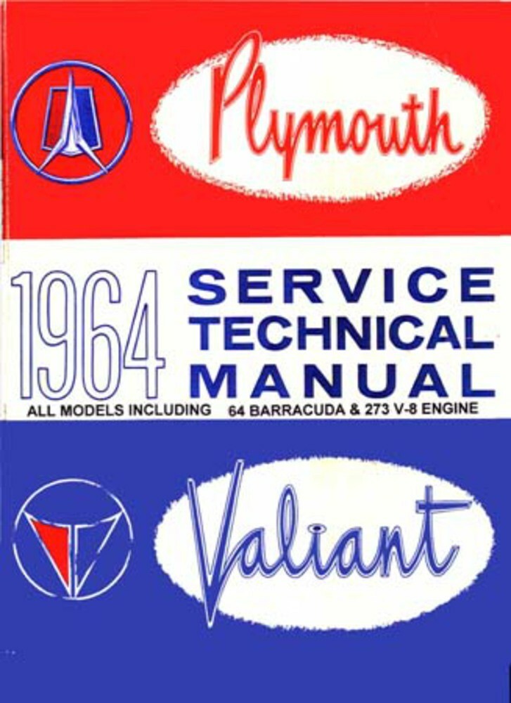 1964 Plymouth Belvedere Fury Savoy Valiant Shop Service Repair Manual Book Guide