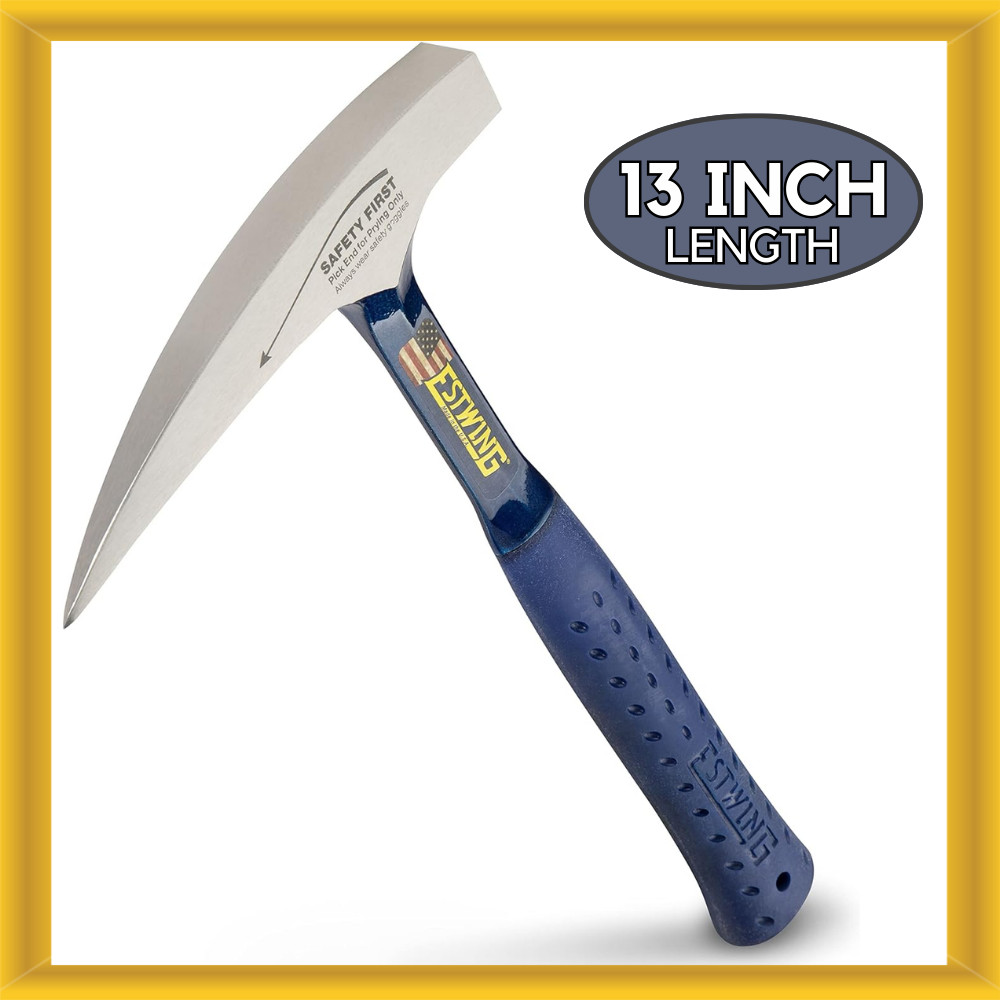 Estwing E3-22P 22 oz. 13 inch Pointed Tip Rock Pick Blue Shock Reduction Grip