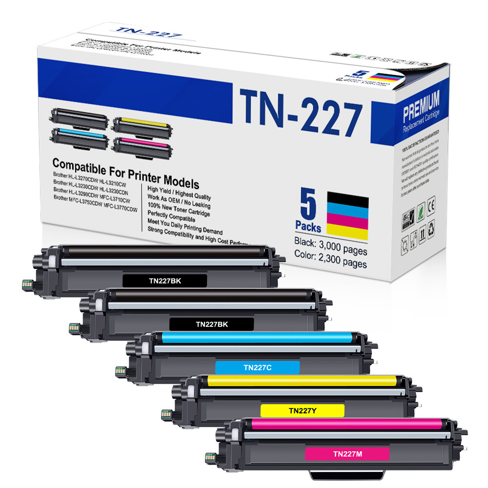 TN227 Toner HIgh Yield For Brother MFC-L3770CDW HL-L3270CDW L3290CDW LOT TN223