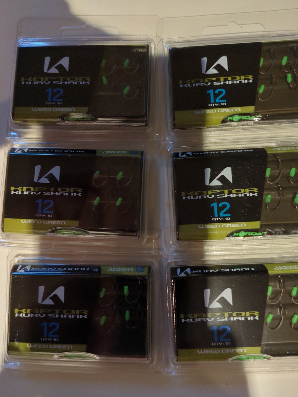 Korda Kaptor ;12,Kaptor Kurv Shank   Carp Fishing Hooks | **BRAND NEW**