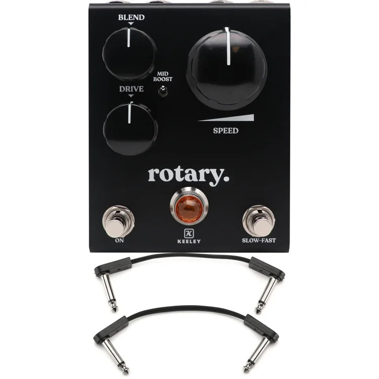 Keeley Rotary Simulator Pedal with EBS Flat Patch Cables
