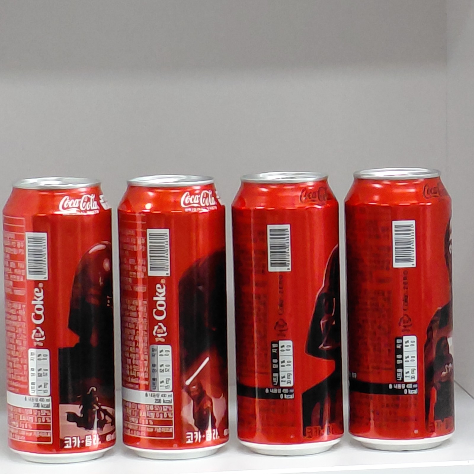 Coca Cola Can Starwars Edition from Korea Empty 490ml. 4pieces set.