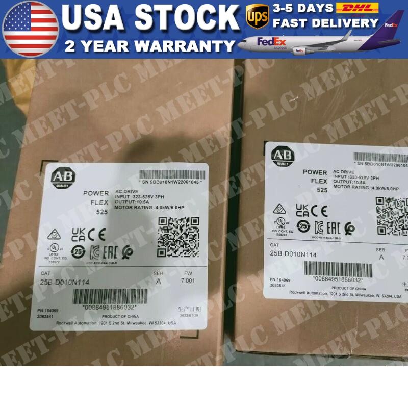 New In Box AB Inverter 25B-D010N114 25BD010N11AB 25B D010N114 US Free Tax