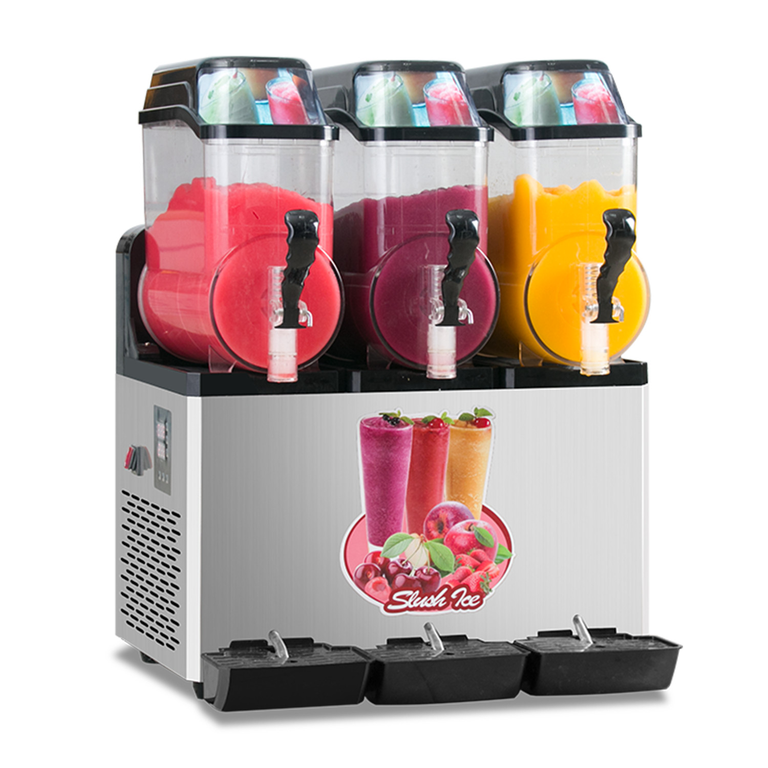 Commercial Slushy Machine 15L/4Gal x3 Tank Margarita Smoothie Frozen Drink Maker